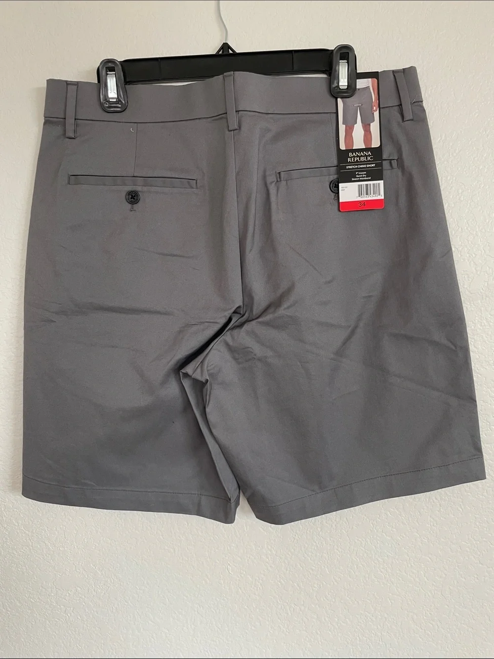Banana Republic Gray Stretch Chino Men’s Shorts Size 34